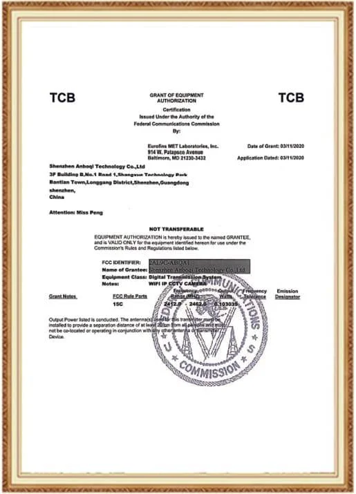 FCC Certification